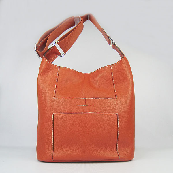 Knockoff Hermes Good News H Women Shoulder Bag Orange H2801 - Click Image to Close